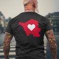 Saarland Heart Love Homeland Saarländer T-Shirt mit Rückendruck Geschenke für alte Männer