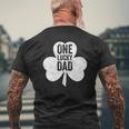 Saint Patrick's Day One Lucky Dad Mens Back Print T-shirt Gifts for Old Men