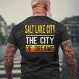 Salt Lake City The City Of Dreams Utah Souvenir Men's T-shirt Back Print Gifts for Old Men
