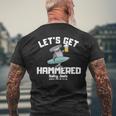 Salty Joes Lets Get Hammered Men's T-shirt Back Print Gifts for Old Men