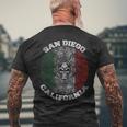 San Diego Aztec Calendar Mayan Skull Mexico Pride Symbol Men's T-shirt Back Print Gifts for Old Men