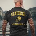 San Diego Baseball Vintage Gameday Retro Baseball Lover Men's T-shirt Back Print Gifts for Old Men