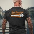 San Francisco Baseball Vintage Distressed Met At Gameday Men's T-shirt Back Print Gifts for Old Men