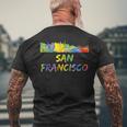 San Francisco Vintage Skyline California Men's T-shirt Back Print Gifts for Old Men