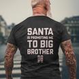 Santa Is Promoting Me To Big Brother Christmas Mens Back Print T-shirt Gifts for Old Men