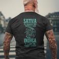 Sativa To Change The Things I Can Indica To Accept -Cannabis Men's T-shirt Back Print Gifts for Old Men