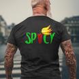 Sauce Lovers Hot Chilli Pepper Men's T-shirt Back Print Gifts for Old Men