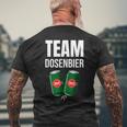 Saufn Saufnn Junggesellenabschied Frau Mann Team Dosenbier T-Shirt mit Rückendruck Geschenke für alte Männer