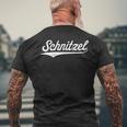 Schnitzel Liebhaber Kurzärmliges Herren-T-Kurzärmliges Herren-T-Shirt Schwarz mit Weißem Schriftzug Geschenke für alte Männer