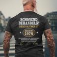 Schonend Behandeln Oldtimer Year Of Manufacture 1978 Born Birthday T-Shirt mit Rückendruck Geschenke für alte Männer