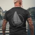 Schwarzes Kurzärmliges Herren-T-Kurzärmliges Herren-T-Shirt mit Segelboot-Design, Vendee Globe Herausforderung Geschenke für alte Männer