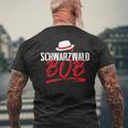 Schwarzwaldbub With Forest Motif T-Shirt mit Rückendruck Geschenke für alte Männer
