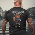 Scotland Is Calling I And I Must Go Highland Cow Scottish Men's T-shirt Back Print Gifts for Old Men