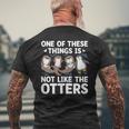 Sea Otters Penguin One Of These Things Not Like The Otters Men's T-shirt Back Print Gifts for Old Men