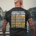 Senior Citizen Texting Code Old People Idea V2 Mens Back Print T-shirt Gifts for Old Men