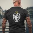 Serbian Eagle Bog Cuva Srbe Srbija Srpska Cetnik T-Shirt mit Rückendruck Geschenke für alte Männer