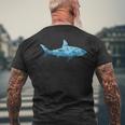 Shark Lover Ocean Animal Marine Biology Men's T-shirt Back Print Gifts for Old Men