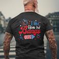 I Like How She Explodes Fireworks Couple 4Th Of July Men's T-shirt Back Print Gifts for Old Men