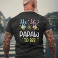 He Or She Papaw To Bee Gender Reveal Mens Back Print T-shirt Gifts for Old Men