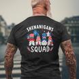 Shenanigans Squad 4Th Of July Gnomes Usa Mens Back Print T-shirt Gifts for Old Men