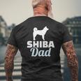 Shiba Dad Japanese Shiba Inu Mens Back Print T-shirt Gifts for Old Men