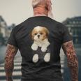 Shih Tzu Puppy In Pocket T-Shirt mit Rückendruck Geschenke für alte Männer