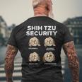 Shih Tzu Security Animal Pet Dog Lover Owner Men's T-shirt Back Print Gifts for Old Men