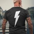Simple Lightning Bolt In White Thunder Bolt Graphic Men's T-shirt Back Print Gifts for Old Men