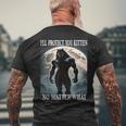 Sitting Wolf Literally Me Werewolf Ripping Meme Alpha Wolf Men's T-shirt Back Print Gifts for Old Men