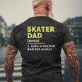 Skater Dad Father Definition Mens Back Print T-shirt Gifts for Old Men