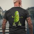 Skater Pickle Kostüm Für Inlineskating Liebhaber T-Shirt mit Rückendruck Geschenke für alte Männer