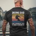 Skiing Dad Like A Normal Dad Only Cooler Vintage Mens Back Print T-shirt Gifts for Old Men