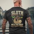 Sloth Running Team Sloth Men's T-shirt Back Print Gifts for Old Men