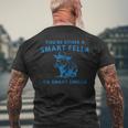 Are You A Smart Fella Or Fart Smella Vintage Style Retro Men's T-shirt Back Print Gifts for Old Men
