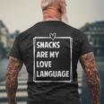 Snacks Are My Love Language Valentines Day Toddler Kid Men's T-shirt Back Print Gifts for Old Men