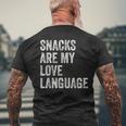 Snacks Are My Love Language Valentines Day Toddler Men's T-shirt Back Print Gifts for Old Men