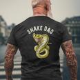 Snake Dad Snake Lover Cobra Reptile Owner Mens Back Print T-shirt Gifts for Old Men