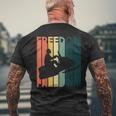 Snow Rider Snowmobile Snowmobiling Freedom Snocross Men's T-shirt Back Print Gifts for Old Men