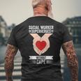 Social Worker Superheroes Without Cape Men's T-shirt Back Print Gifts for Old Men