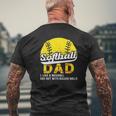 Softball Dad Like A Baseball Dad But With Bigger Balls Definition Father's Day Mens Back Print T-shirt Gifts for Old Men