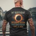 Solar Eclipse 2024 Birthday Present 4824 Totality Universe Men's T-shirt Back Print Gifts for Old Men