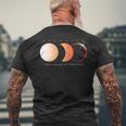 Solar Eclipse 2024 Total Eclipse Astronomy Sun Graphic Men's T-shirt Back Print Gifts for Old Men