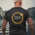 Solar Eclipse 2024 Total Solar Eclipse State Texas Men's T-shirt Back Print Gifts for Old Men