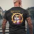 Solar Eclipse April 8 2024 Astronomy Kawaii Cat Lover Men's T-shirt Back Print Gifts for Old Men