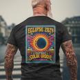 Solar Eclipse Retro Style Path Of Totality 2024 Vintage Men's T-shirt Back Print Gifts for Old Men