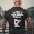 Someone In Minnesota Loves Me Minnesota Mn Men's T-shirt Back Print Gifts for Old Men