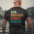 Son Brother Gamer Legend Gaming Men's T-shirt Back Print Gifts for Old Men