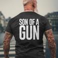Son Of A Gun Father Son Matching Tee Mens Back Print T-shirt Gifts for Old Men