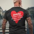 Sorry I Didn't Mean To Roll My Eyes Out Loud Cute Heart Men's T-shirt Back Print Gifts for Old Men