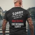 Sorry I'm Busy Being An Awesome Chief Mechanical Engineer Men's T-shirt Back Print Gifts for Old Men